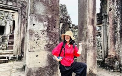 アンコール遺跡ではこの様に楽しくて、綺麗にお写真が撮れる場所が沢山有ります－。