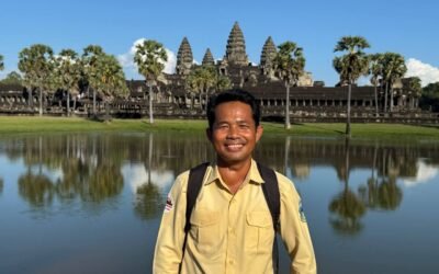 今日もアンコール遺跡では安全で平和ですー。